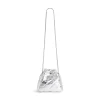 Borsa Tote Crush Xs Metallizzata E Trapuntata da Donna in Argento