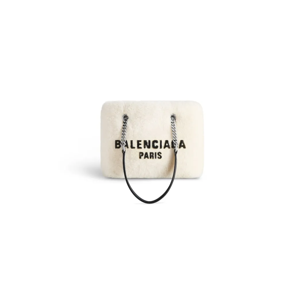 Borsa Tote Duty Free Piccola da Donna in Beige Chiaro