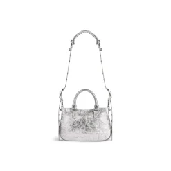 Borsa Tote Neo Cagole Piccola Metallizzata da Donna in Argento