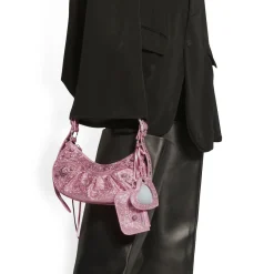 Borsetta A Tracolla Le Cagole Xs Bag Con Strass da Donna in Rosa