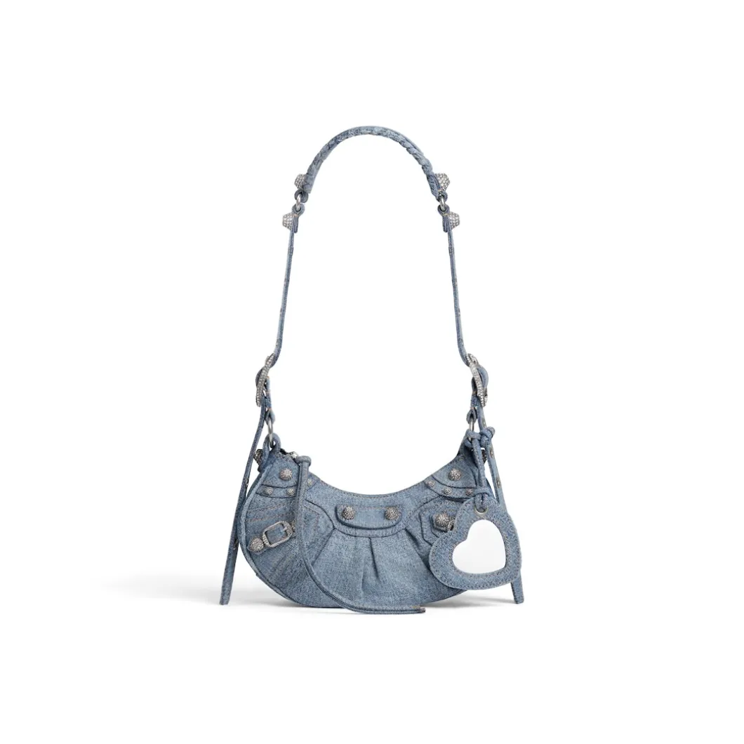 Borsetta A Tracolla Le Cagole Xs In Denim da Donna in Blu