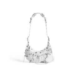 Borsetta A Tracolla Le Cagole Xs Bag Traforata da Donna in Bianco Ottico