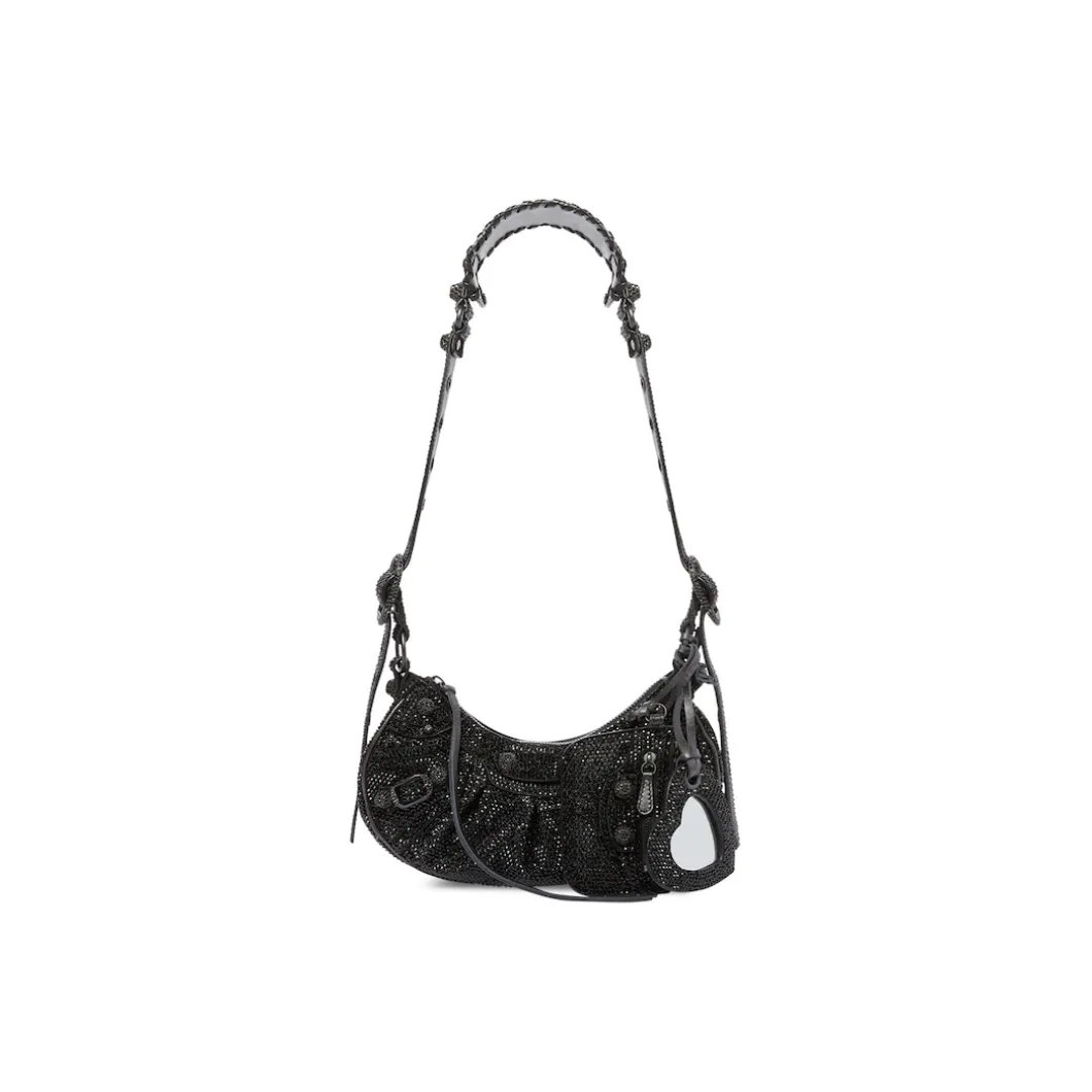 Borsetta A Tracolla Le Cagole Xs Bag Con Strass da Donna in Nero