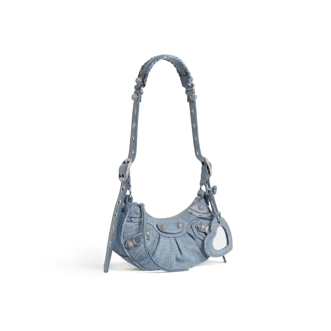 Borsetta A Tracolla Le Cagole Xs In Denim da Donna in Blu