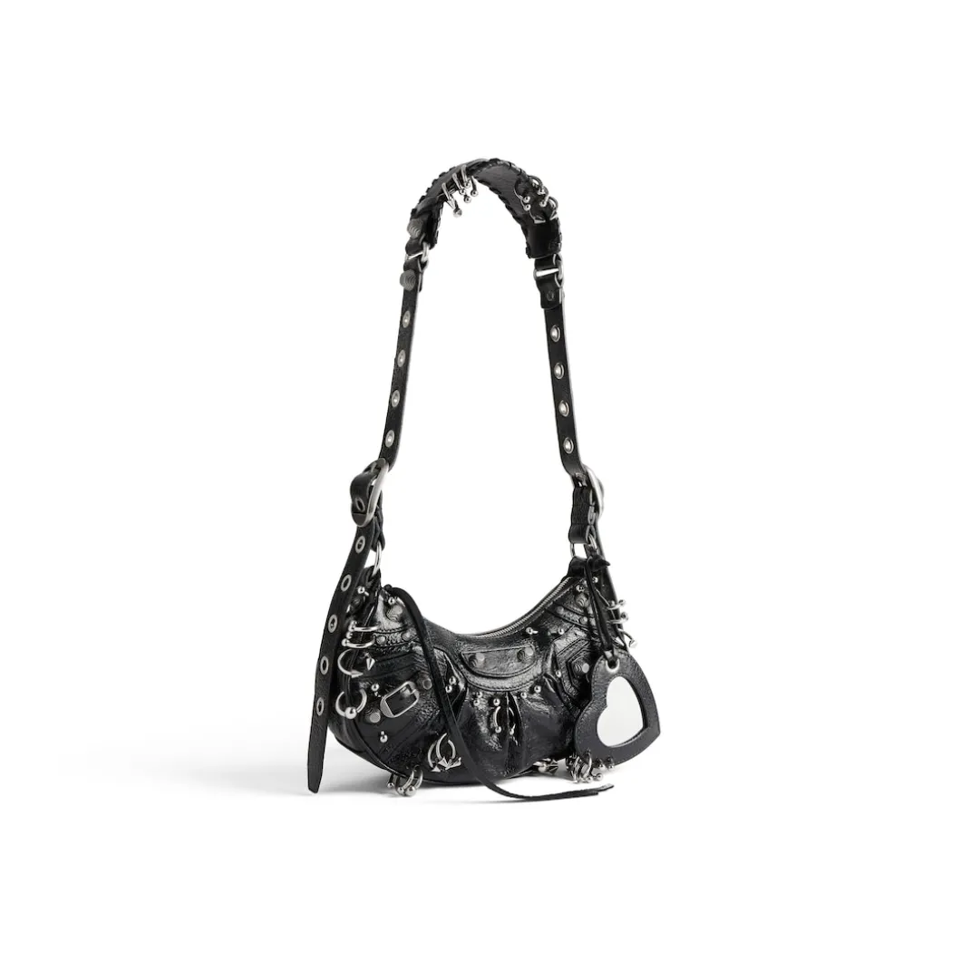 Borsetta A Tracolla Le Cagole Xs Bag Traforata da Donna in Nero