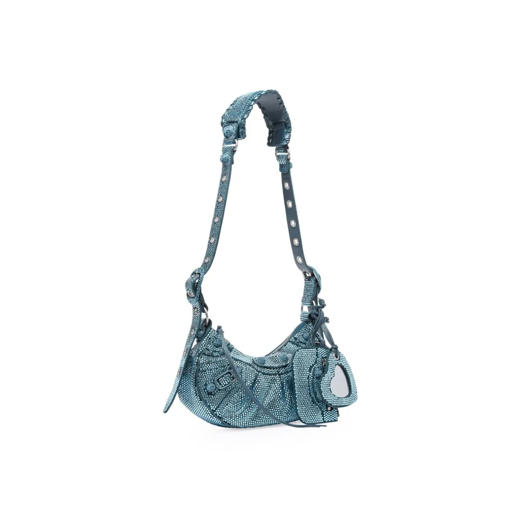 Borsetta A Tracolla Le Cagole Xs Bag Con Strass da Donna in Blu