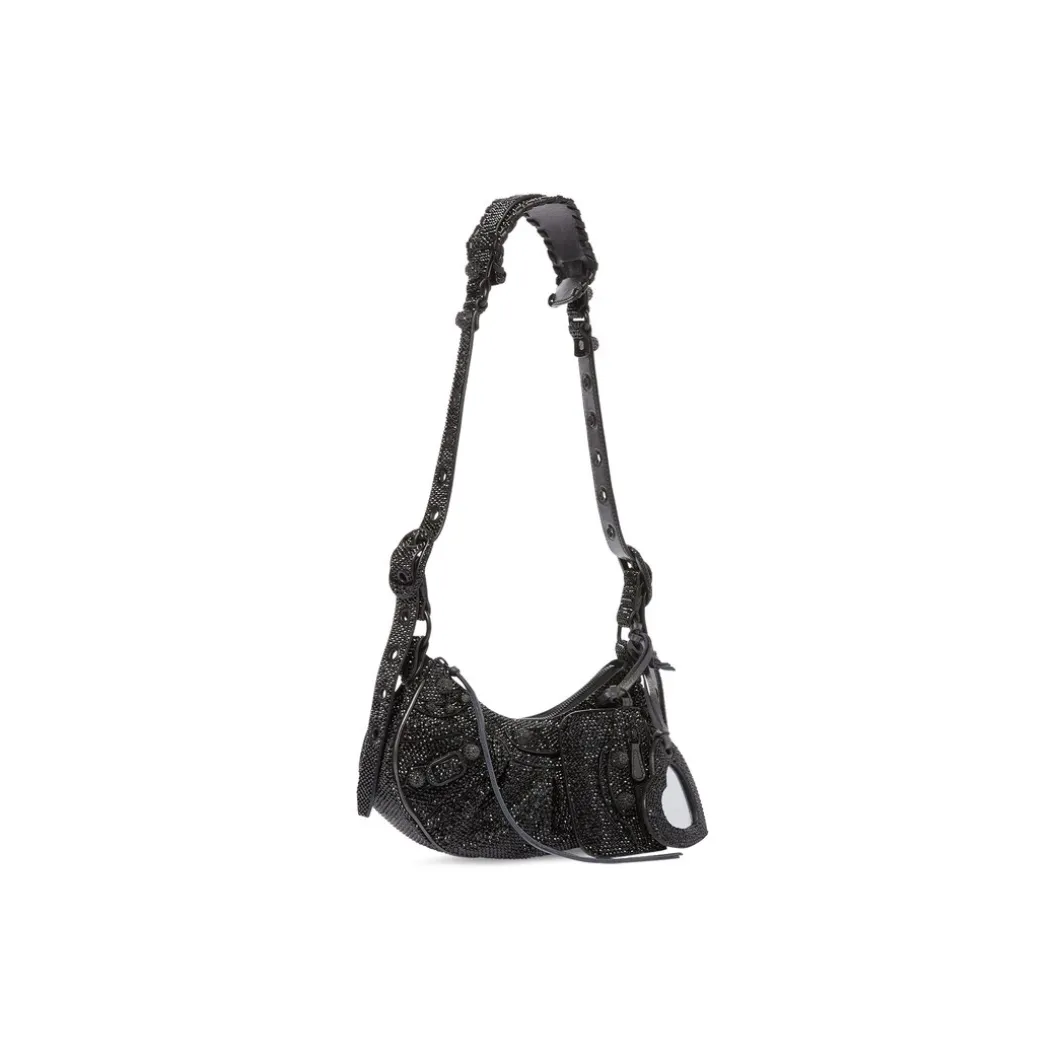 Borsetta A Tracolla Le Cagole Xs Bag Con Strass da Donna in Nero