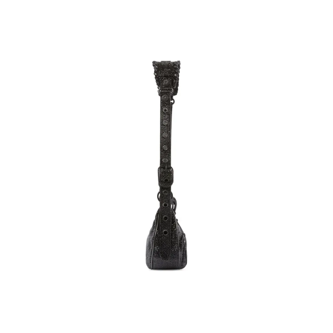Borsetta A Tracolla Le Cagole Xs Bag Con Strass da Donna in Nero