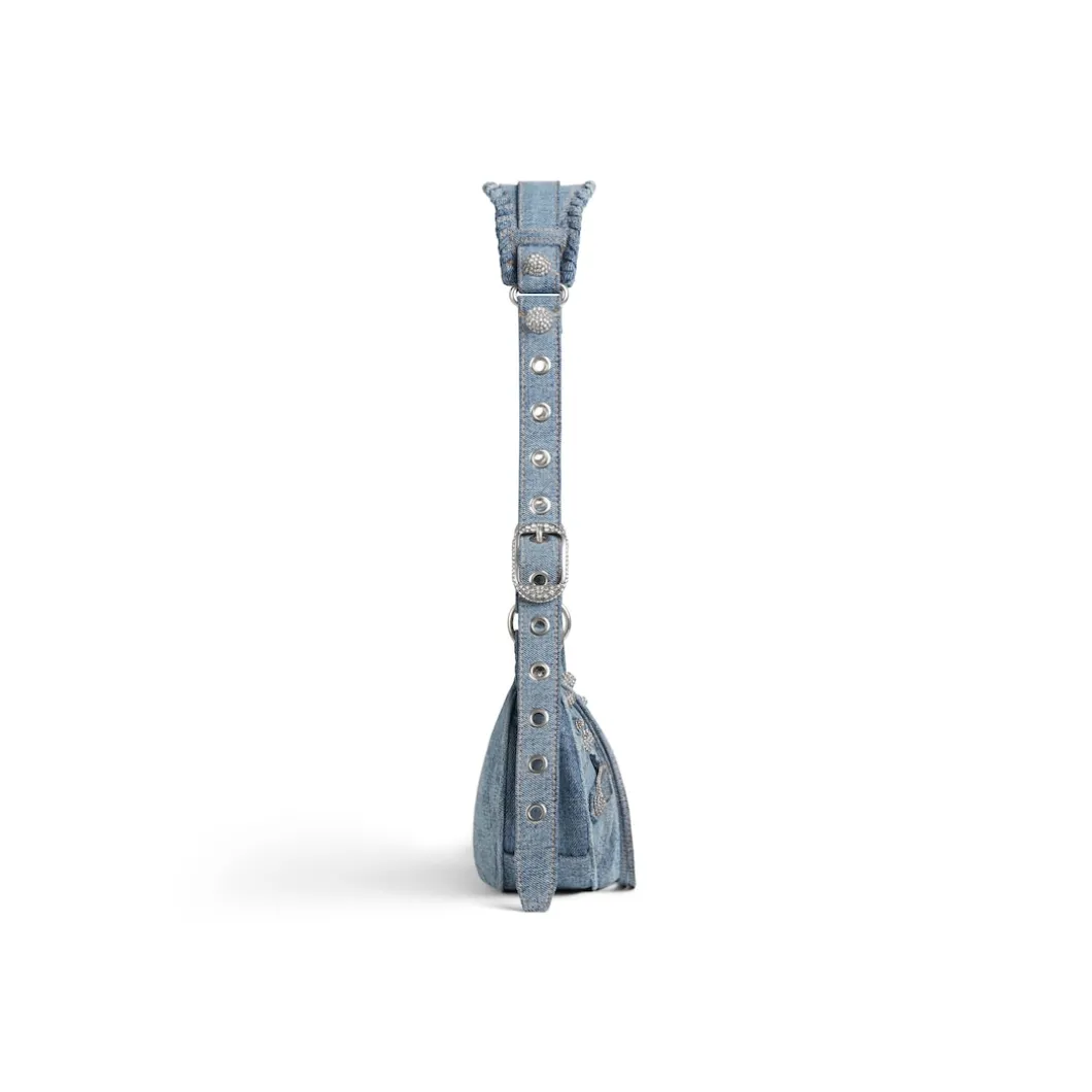 Borsetta A Tracolla Le Cagole Xs In Denim da Donna in Blu