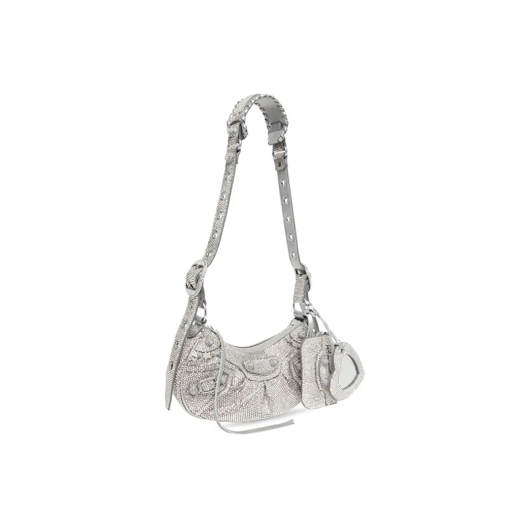 Borsetta A Tracolla Le Cagole Xs Bag Con Strass da Donna in Grigio