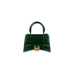 Borsetta Hourglass Xs Con Lavorazione Coccodrillo da Donna in Verde