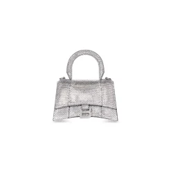 Borsetta Hourglass Xs Con Strass da Donna in Grigio