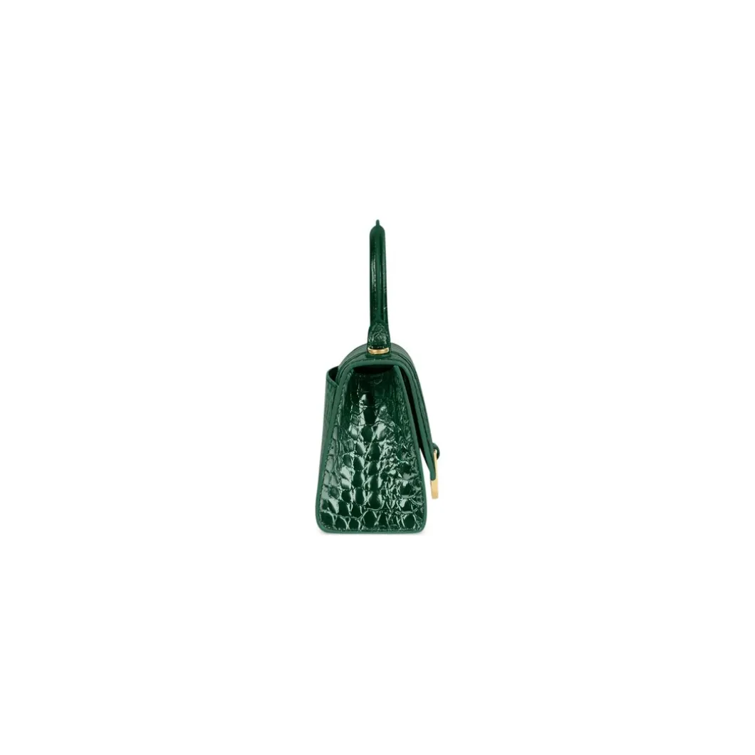 Borsetta Hourglass Xs Con Lavorazione Coccodrillo da Donna in Verde