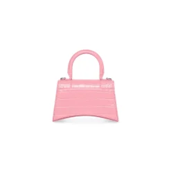 Borsetta Hourglass Xs Con Lavorazione Coccodrillo da Donna in Rosa