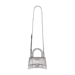 Borsetta Hourglass Xs Con Strass da Donna in Grigio
