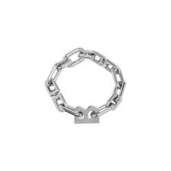 Bracciale B Chain Sottile in Argento