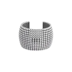 Bracciale Rigido Glam da Donna in Argento Anticato