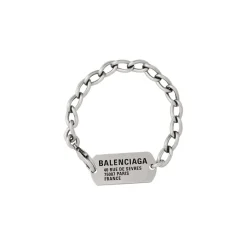 Bracciale Tags da Uomo in Argento Anticato