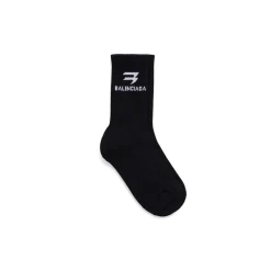 Calze Da Tennis Sporty B da Uomo in Nero