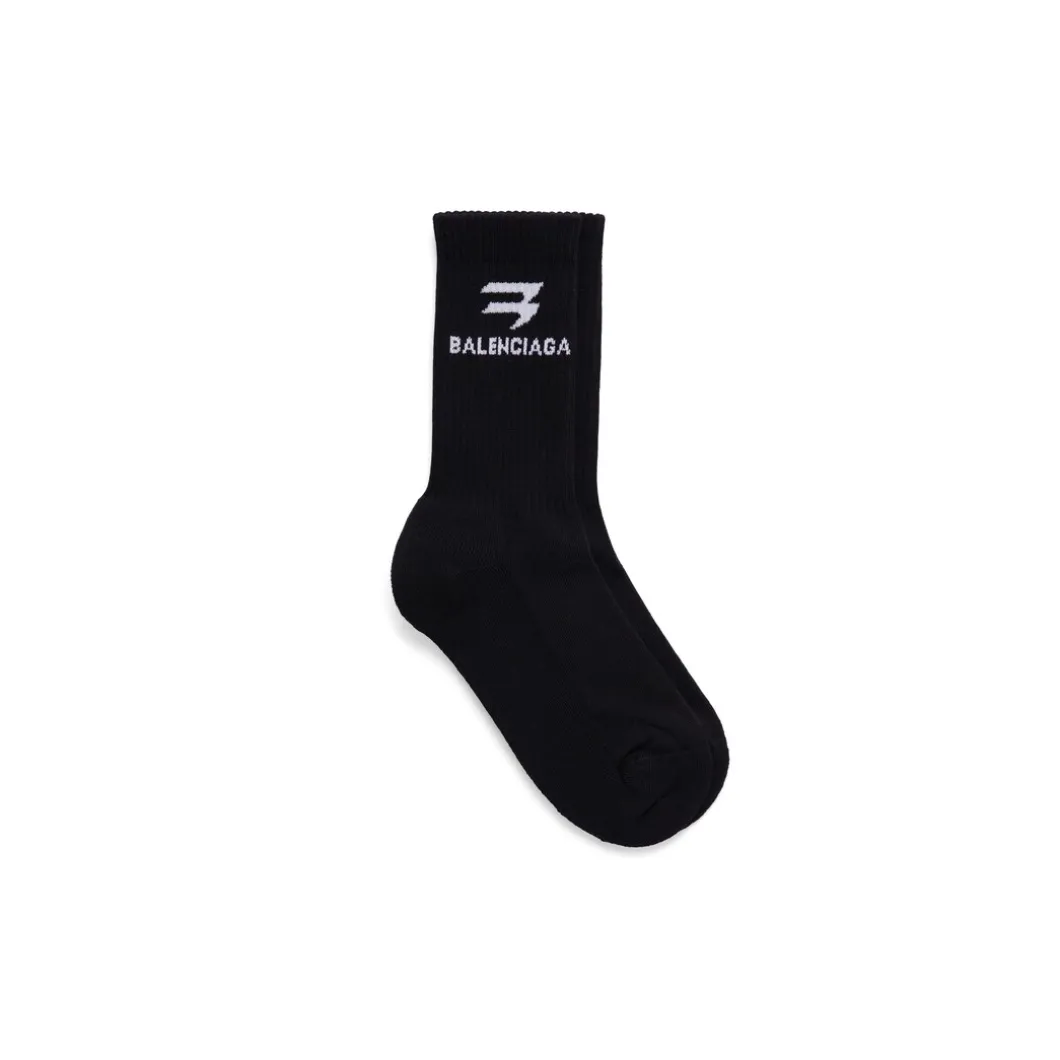 Calze Da Tennis Sporty B da Uomo in Nero