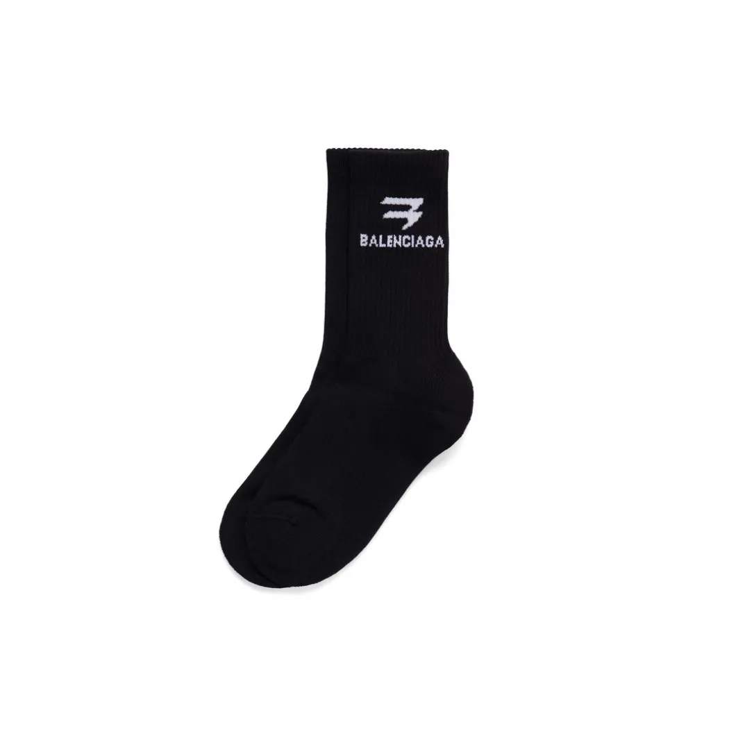 Calze Da Tennis Sporty B da Uomo in Nero