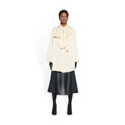 Camicetta Con Cappuccio Logo Letters All Over da Donna in Bianco Sporco