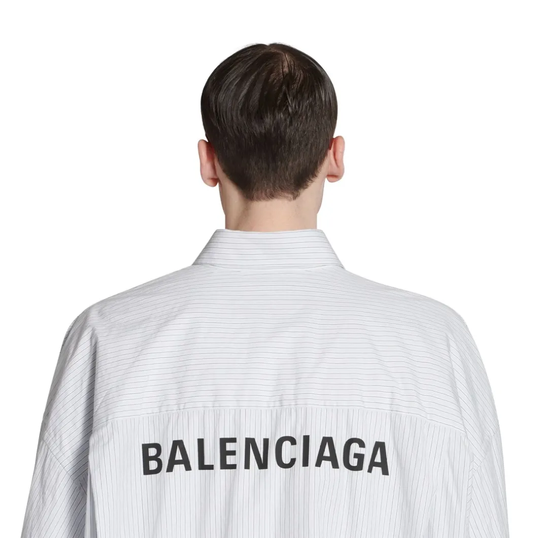 Camicia Balenciaga Oversize in Azzurro