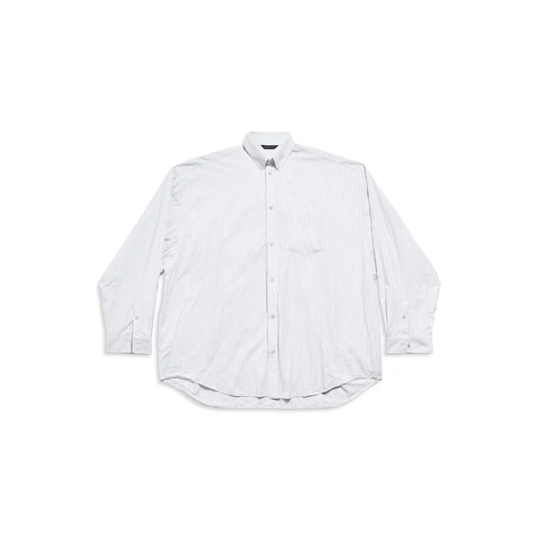 Camicia Balenciaga Oversize in Azzurro