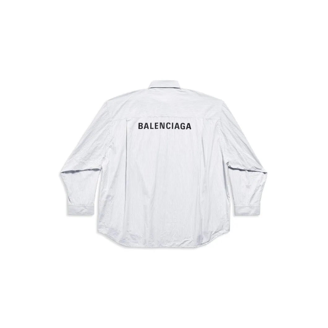 Camicia Balenciaga Oversize in Azzurro