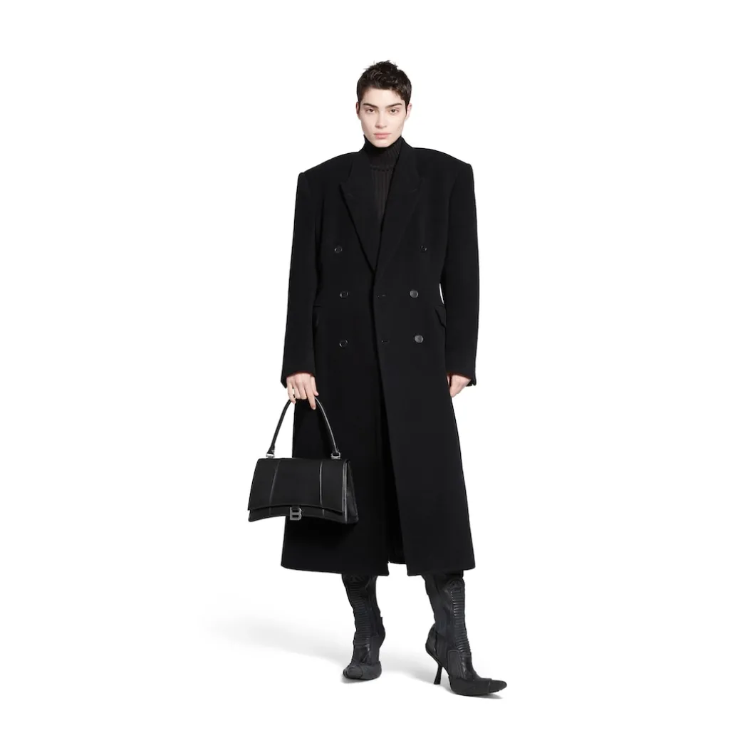 Cappotto Cinched da Donna in Nero
