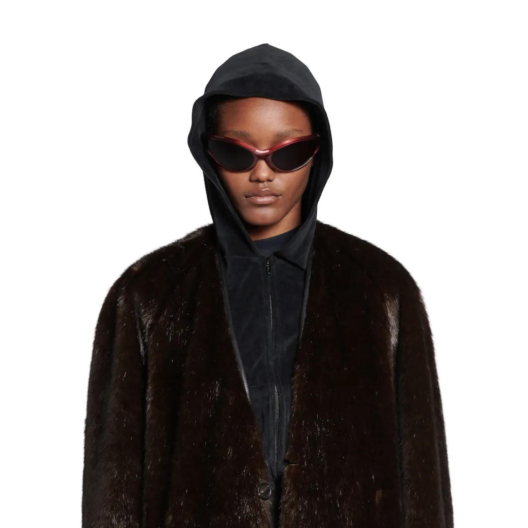 Cappotto Con Fodera da Donna in Marrone