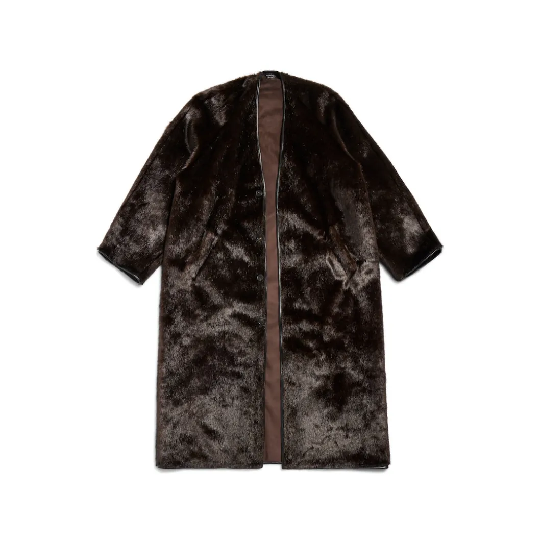 Cappotto Con Fodera da Donna in Marrone