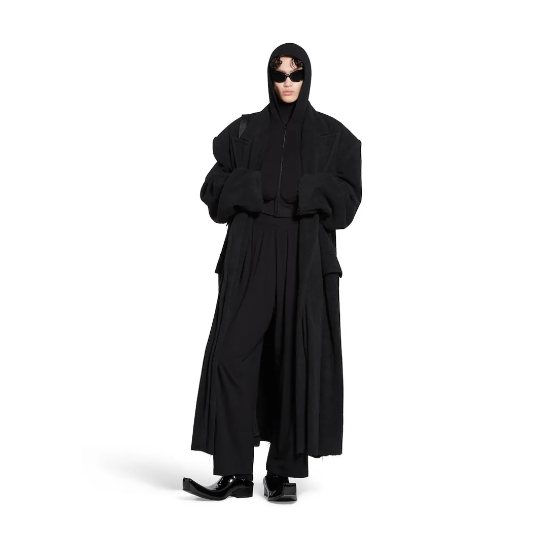 Cappotto Maxi da Uomo in Nero