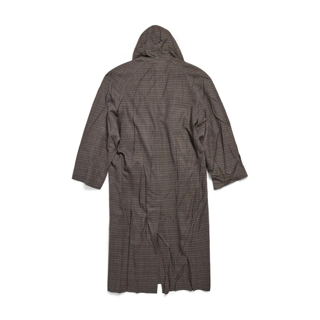 Cappotto Raglan Con Cappuccio in Kaki