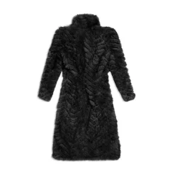 Cappotto Round Shoulder Aderente in Nero