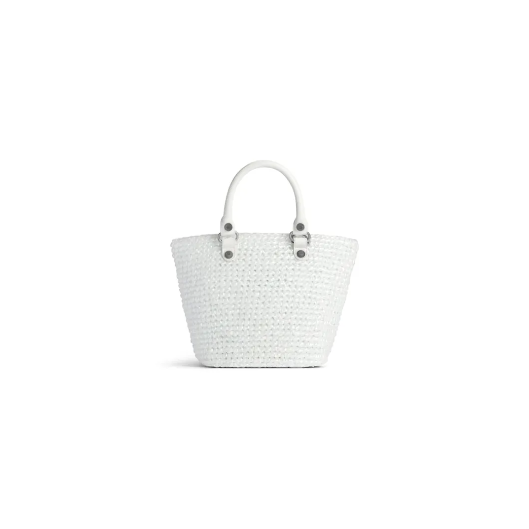 Cesta Le Cagole Piccola da Donna in Bianco