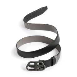 Cintura Bb Double Face da Uomo in Nero/grigio