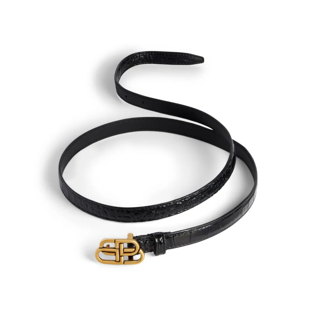 Cintura Bb Super Thin da Donna in Nero