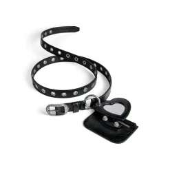 Cintura Le Cagole Con Charm E Strass  da Donna in Nero