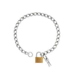 Collana Locker  in Argento Anticato