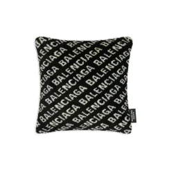 Cuscino Allover Logo in Nero