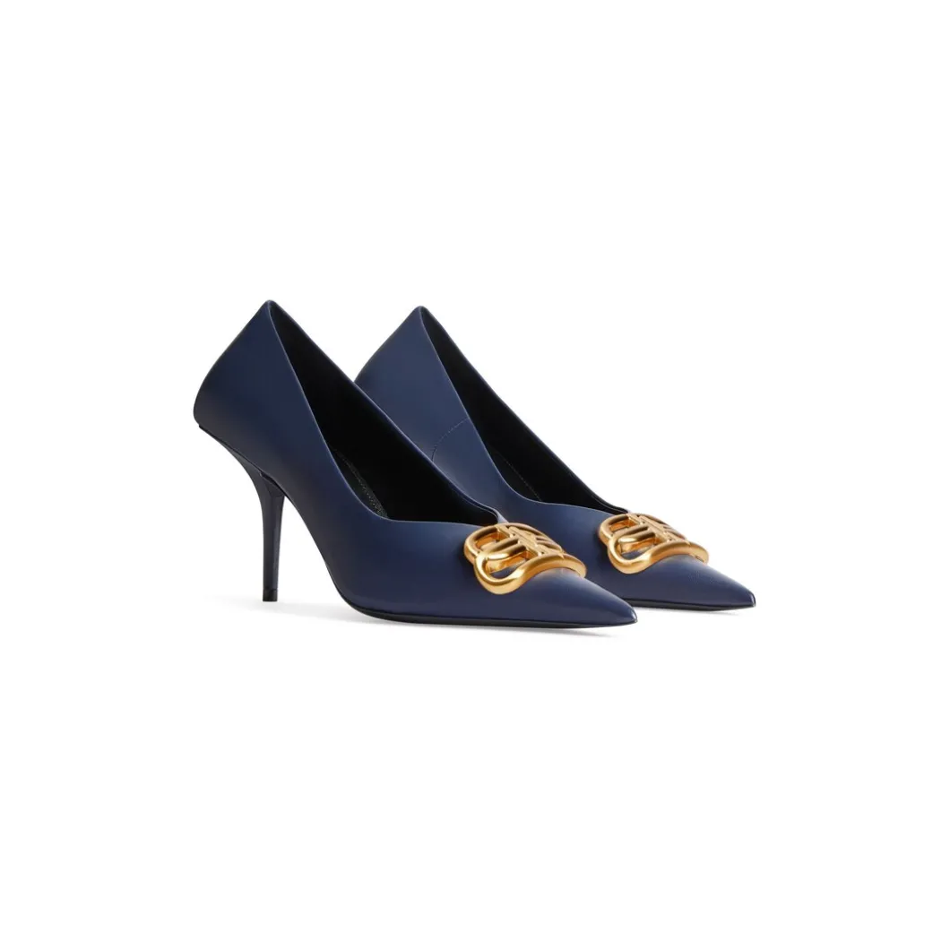 Décolleté Square Knife Bb 80 Mm da Donna in Blu Navy