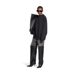 Felpa Balenciaga Oversize in Nero Délavé