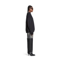 Felpa Balenciaga Oversize in Nero D&eacute;lav&eacute;