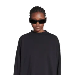Felpa Balenciaga Oversize in Nero Délavé