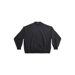 Felpa Balenciaga Oversize in Nero Délavé