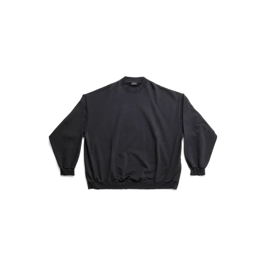 Felpa Balenciaga Oversize in Nero Délavé