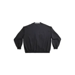 Felpa Balenciaga Oversize in Nero Délavé