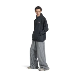 Felpa Con Cappuccio Political Campaign Hoodie Large Fit da Donna in Nero