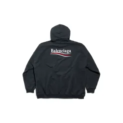 Felpa Con Cappuccio Political Campaign Hoodie Large Fit da Donna in Nero